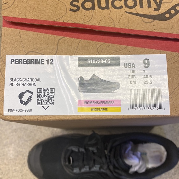 Saucony Peregrine 12 womens trail running hiking shoes 9 wide worn once w/box - Picture 12 of 12